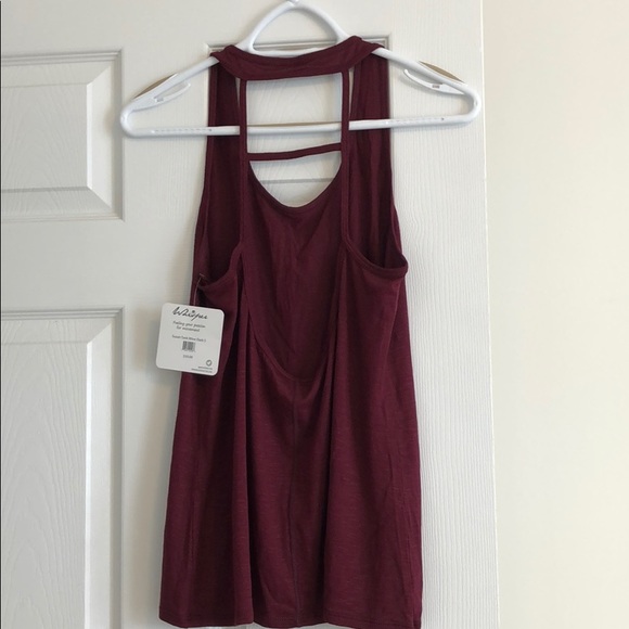 Burgundy Whisper Workout Tank Top - Picture 3 of 4